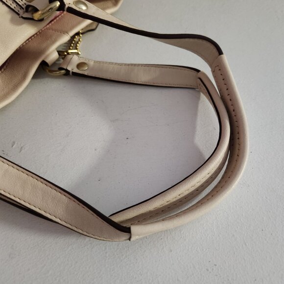 Euc Coach Ashley Beige Satchel Tote Bag Purse - Picture 6 of 13